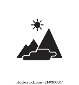 mountains icons  symbol vector elements for infographic web