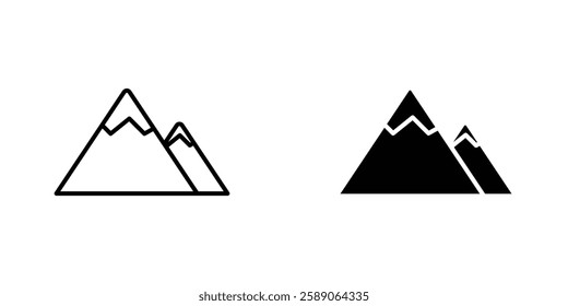 Mountains icons thin line illustrations designs