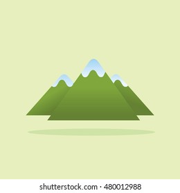 Mountains Icons Vector Illustration. flat style design