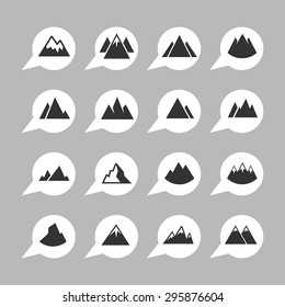 Mountains icons for web