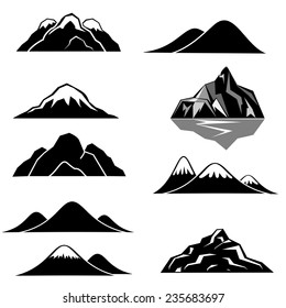 Mountains icons.vector