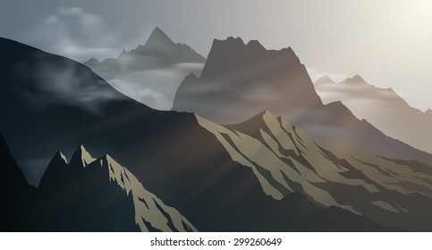 Mountains illustration