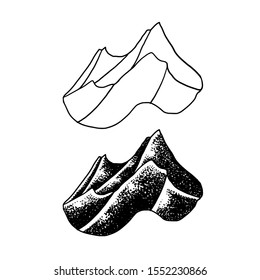 mountains illustration white background design