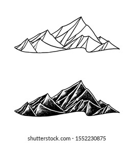 mountains illustration white background design