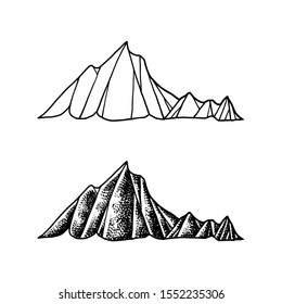 mountains illustration white background design