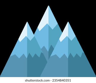 Mountains. Immerse yourself in the breathtaking beauty of nature with this stunning mountain illustration.