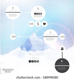  Mountains Infographic - Vector Illustration