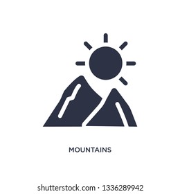 mountains isolated icon. Simple element illustration from summer concept. mountains editable logo symbol design on white background. Can be use for web and mobile.