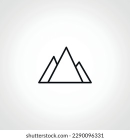 mountains isolated line icon. mountain line icon.