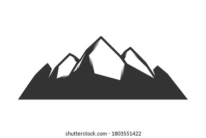 Mountains isolated on white background. Camping design elements. Vector illustration