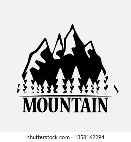 Mountains isolated on a white backgrounds