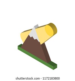 Mountains isometric left top view 3D icon