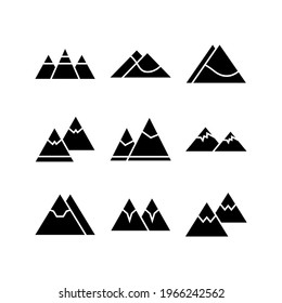 mountains knife icon or logo isolated sign symbol vector illustration - Collection of high quality black style vector icons
