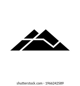 mountains knife icon or logo isolated sign symbol vector illustration - high quality black style vector icons
