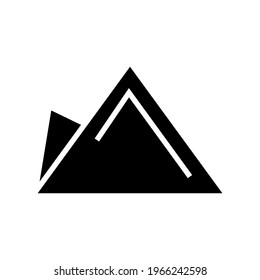 mountains knife icon or logo isolated sign symbol vector illustration - high quality black style vector icons
