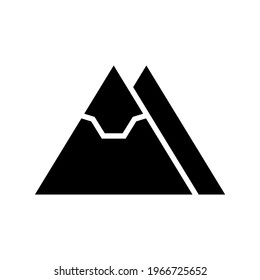 mountains knife icon or logo isolated sign symbol vector illustration - high quality black style vector icons
