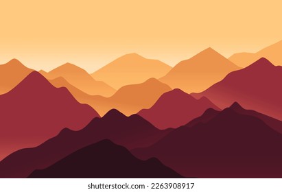 background illustration mountain landscape