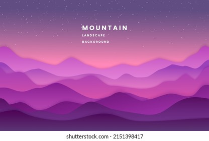 Mountains landscape background. illustration vector 10 eps.