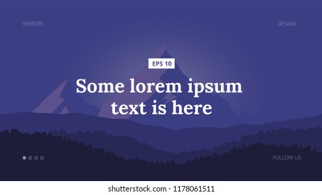 Mountains landscape background. Vector illustration