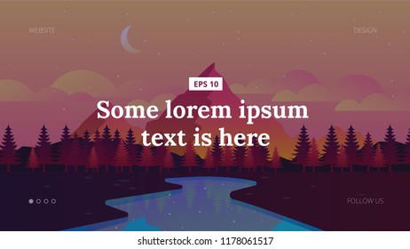 Mountains landscape background. Vector illustration