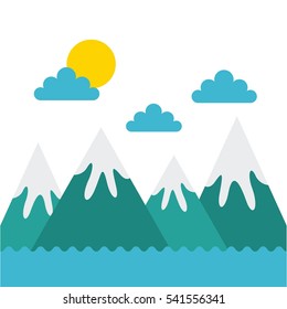mountains landscape. colorful design. vector illustration EPS10