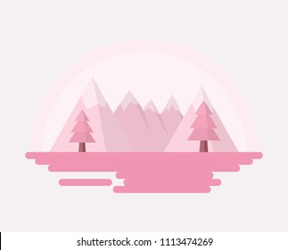 Mountains landscape design