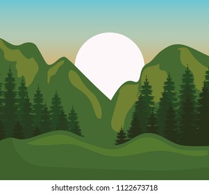 Mountains landscape design