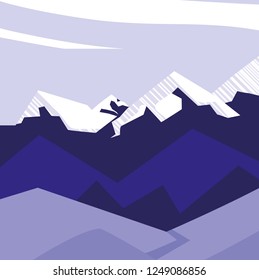 Mountains landscape design