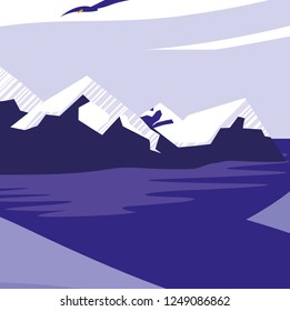 Mountains landscape design