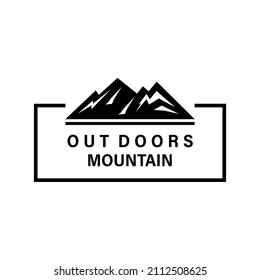 mountains landscape design logo vector