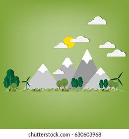 Mountains landscape. Ecology. Nature Scene.