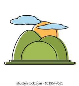 Mountains landscape icon