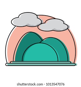 Mountains landscape icon
