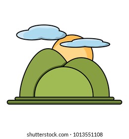 Mountains landscape icon