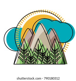 mountains landscape icon image