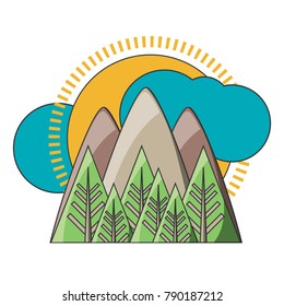mountains landscape icon image