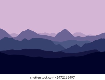 mountains landscape panorama design illustration