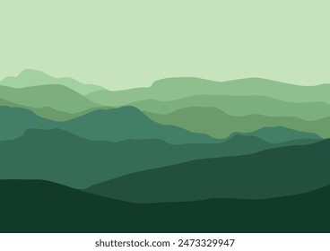 Mountains landscape panorama vector design illustration