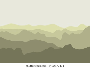 mountains landscape panorama, vector illustration for background design.