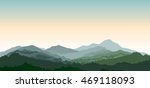 Mountains Landscape. Rural nature background. Hills skyline