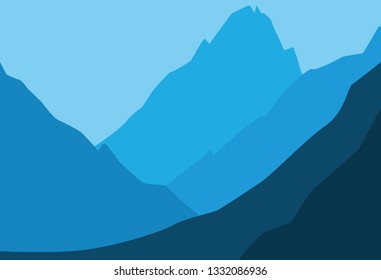 mountains landscape scene icon