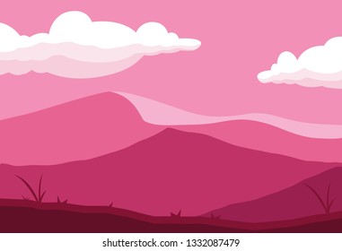 mountains landscape scene icon