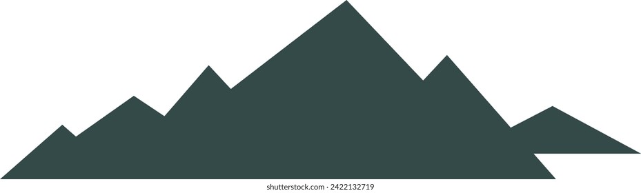 Mountains Landscape Silhouette Vector Illustration