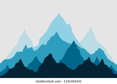 Mountains landscape. Vector background.