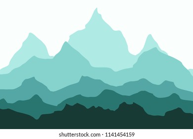 Mountains landscape. Vector background.