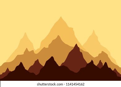 Mountains landscape. Vector background.
