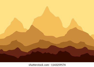 Mountains landscape. Vector background.