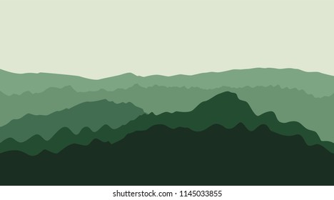 Mountains landscape. Vector background.