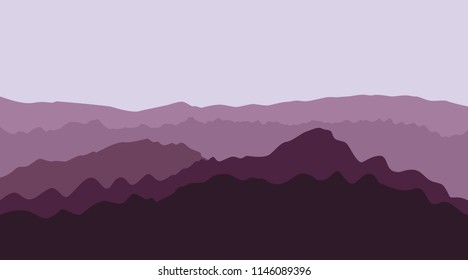 Mountains landscape. Vector background.