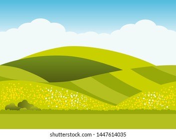 Mountains landscape vector for cartoon or game.